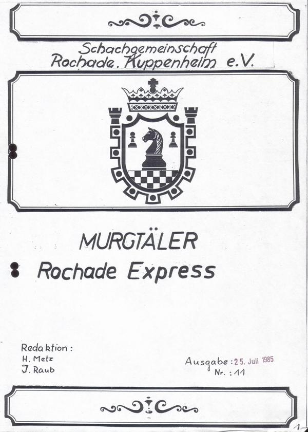 Rochade Express Titelblatt No 11